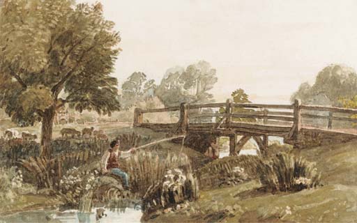 A Bridge Near Harrow — Joshua Cristall