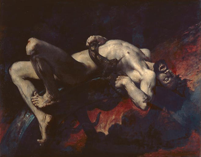 Ixion Précipité Dans Les Enfers — Jules Elie Delauney