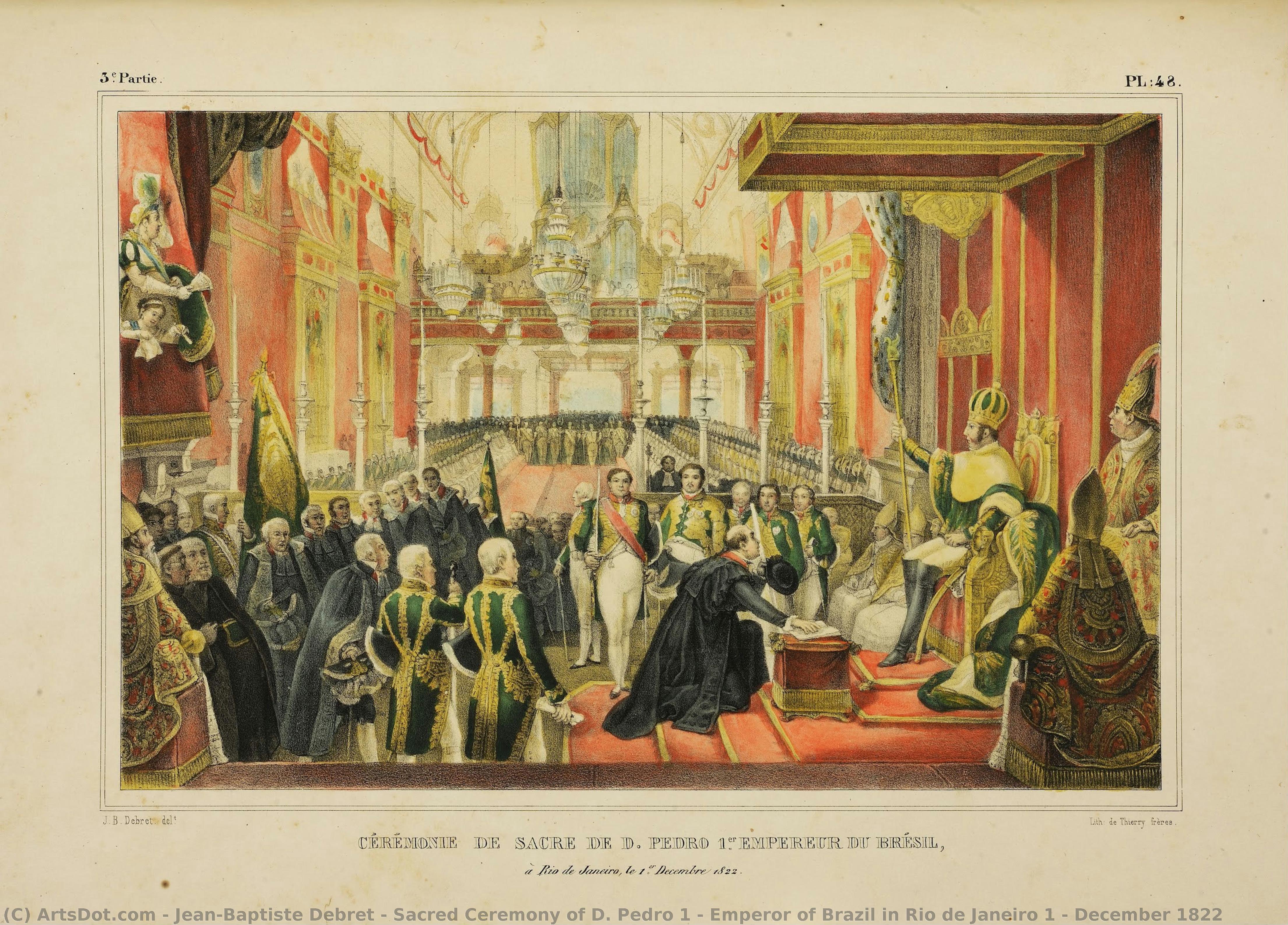 Sacred Ceremony Of D. Pedro 1 ° Emperor Of Brazil In Rio De Janeiro 1 ° December 1822 — Jean-baptiste Debret