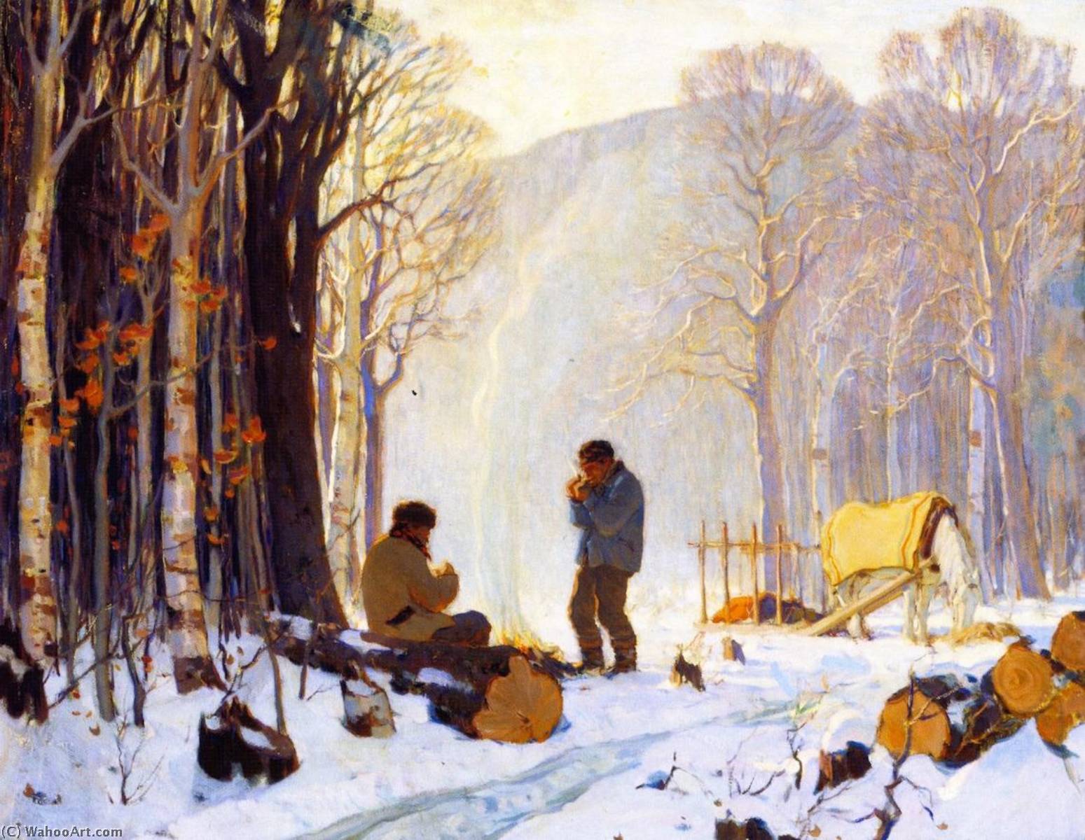 Early Winter Morning In The Woods, Baie Saint Paul — Clarence Alphonse Gagnon