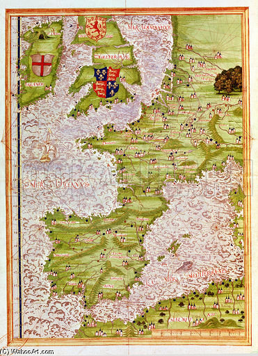 Map Of Western Europe — Guillaume Le Testu
