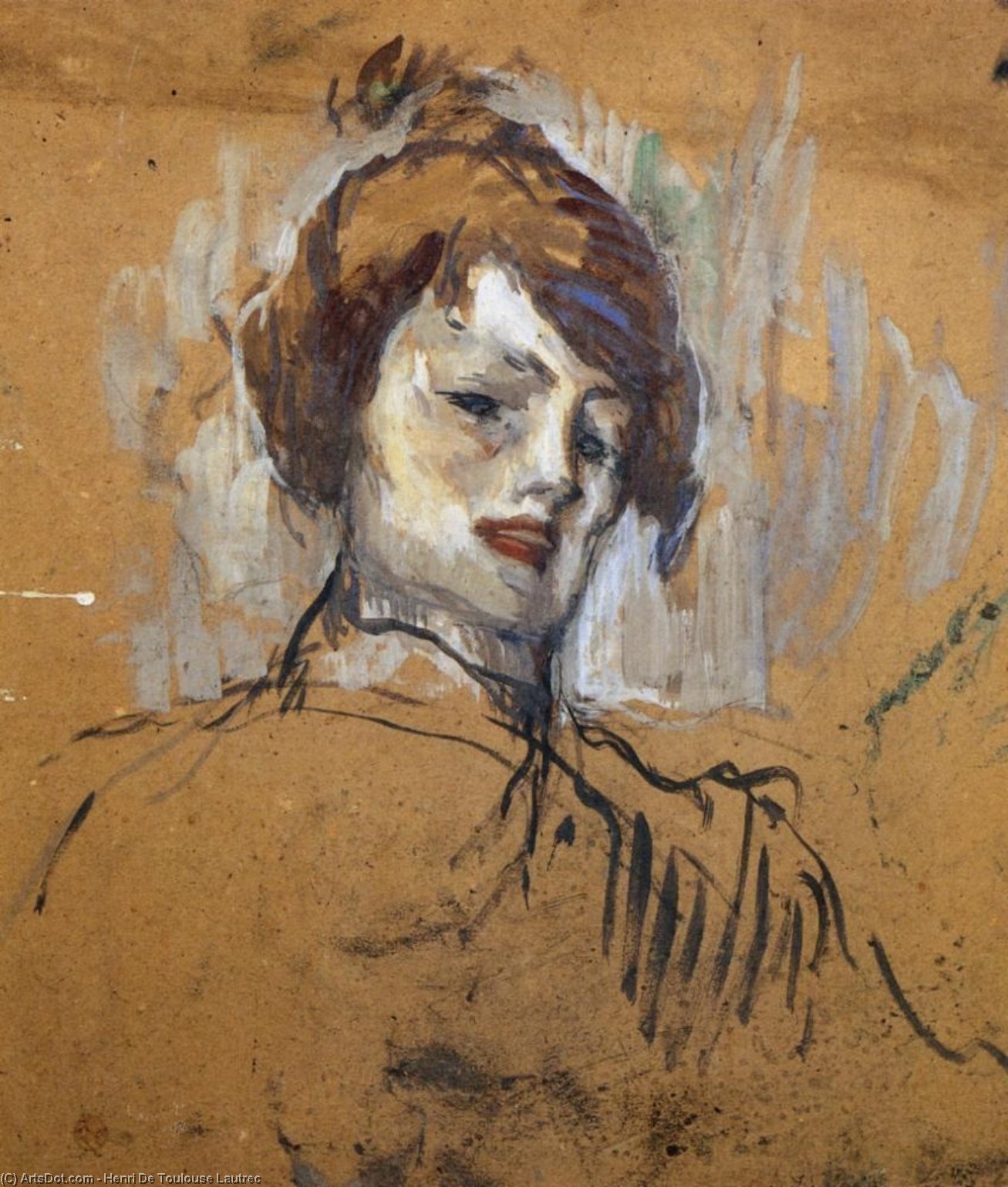 Head Of A Woman — Henri De Toulouse-lautrec