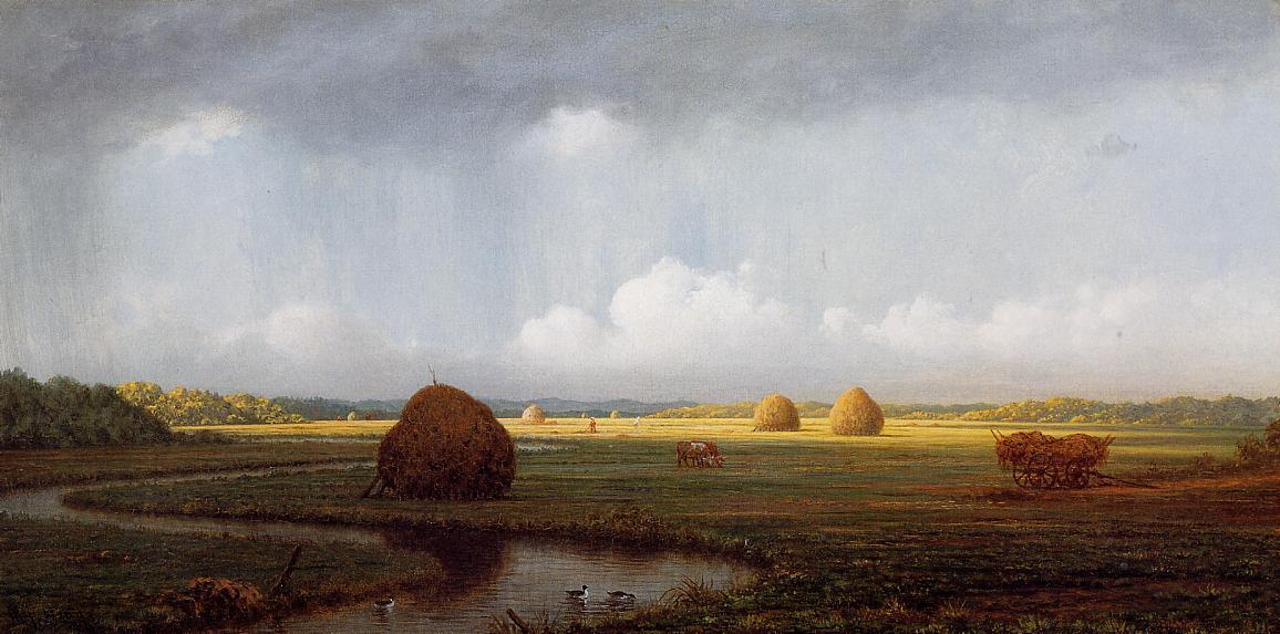 Sudden Shower, Newbury Marshes — Martin Johnson Heade