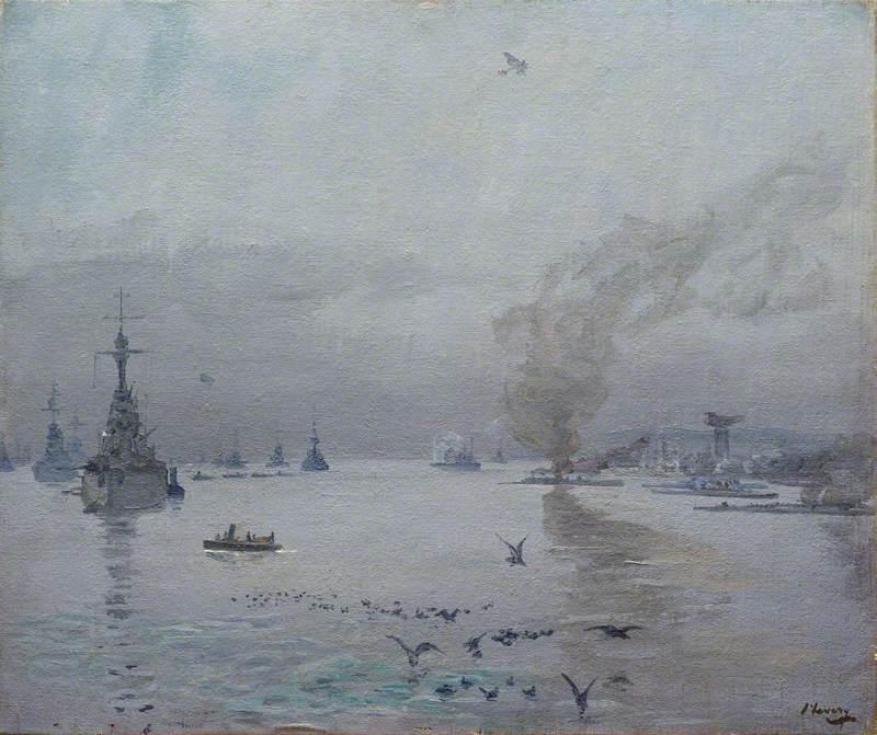 The Fleet A Misty Day, The Firth Of Forth — Sir John Lavery