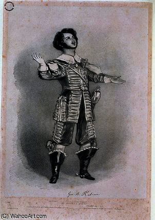 Iovanni Battista Rubini As Arturo In 'i Puritani — Alfred Edward Chalon