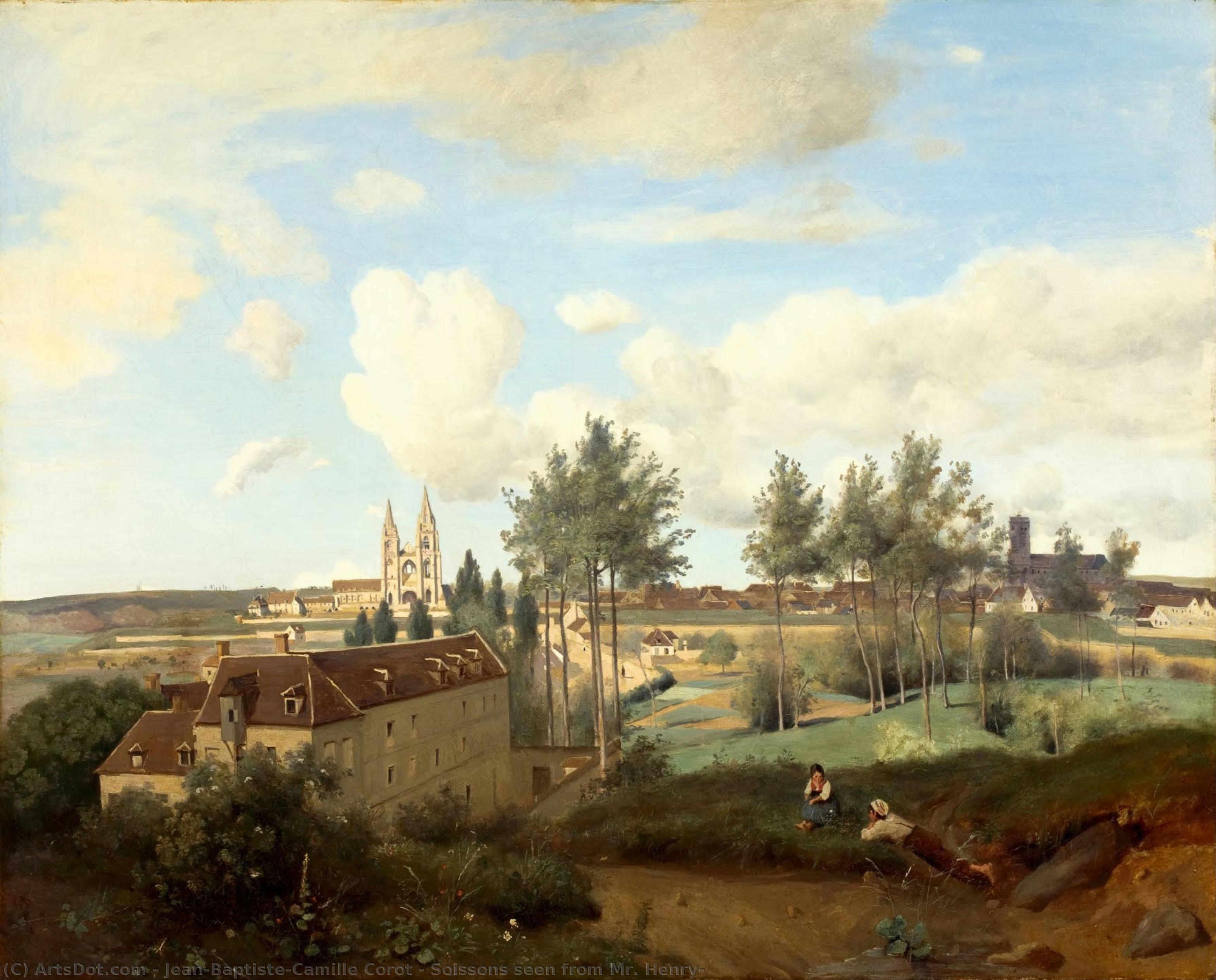 Soissons Seen From Mr. Henry — Jean-baptiste-camille Corot