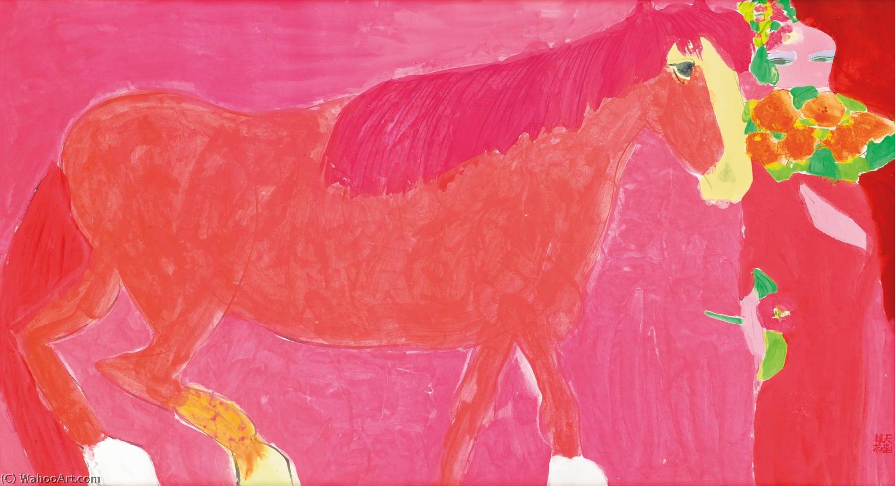 Lady With A Horse — Walasse Ting