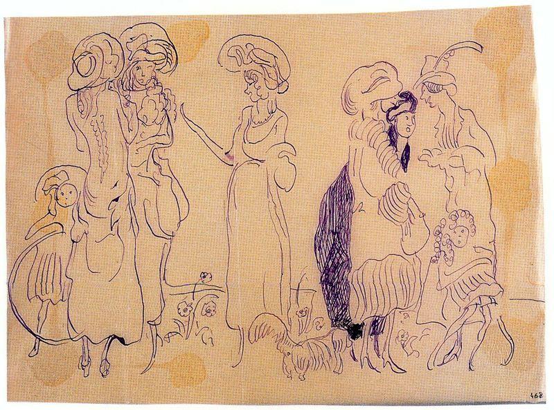 Female Cartoon Group — Hermen Anglada Camarasa