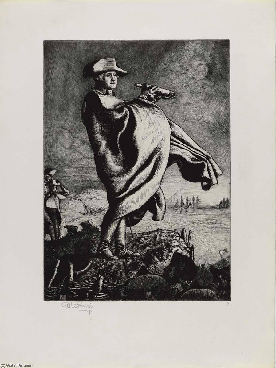 The British Evacuate Boston (from The Portfolio The Bicentennial Pageant Of George Washington ) — Allen Lewis