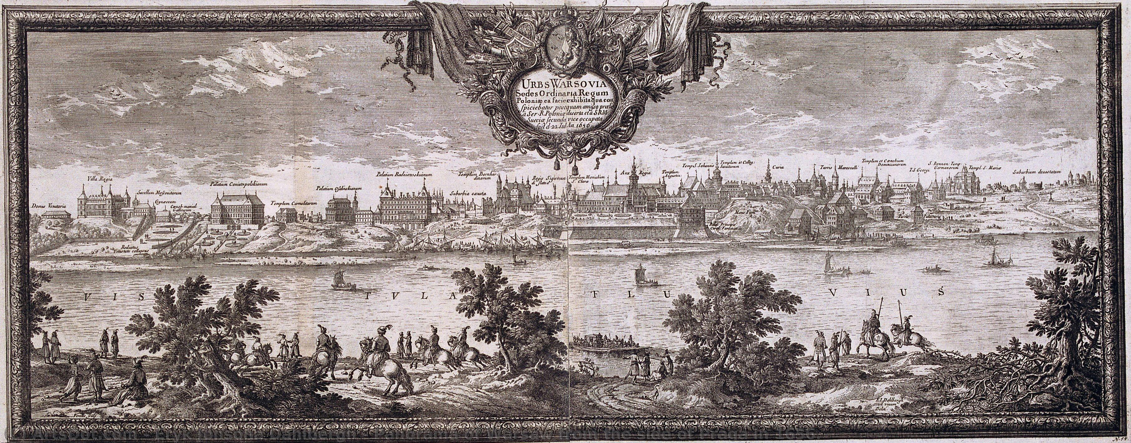 Panorama Of Warsaw From The Side Of Praga In 1656. — Eryk Jönsona Dahlbergh
