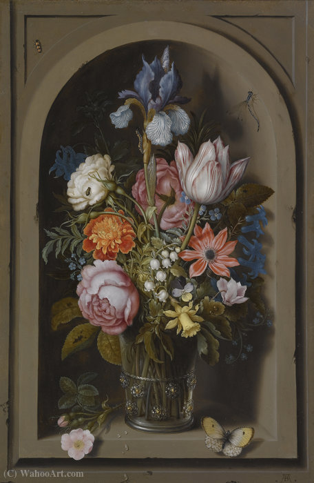 Still Life With Flowers In A Marble Niche (about (1621)) — Ambrosius The Elder Bosschaert