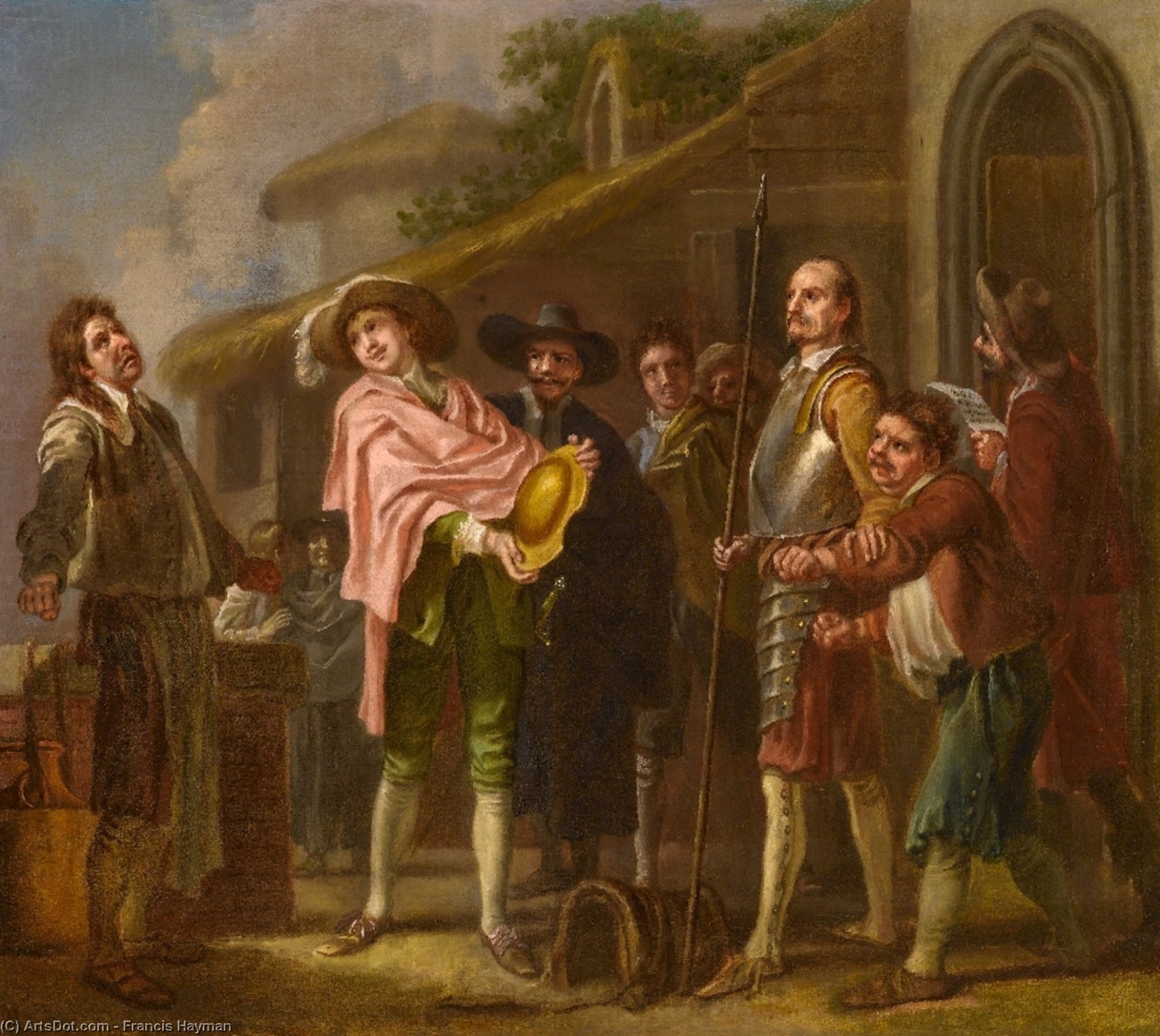 The Barber Reclaiming His Basin From Don Quixote — Francis Hayman