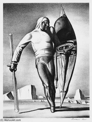 Portrait Of T. M. Cleland ^ Greenland Hunter — Rockwell Kent