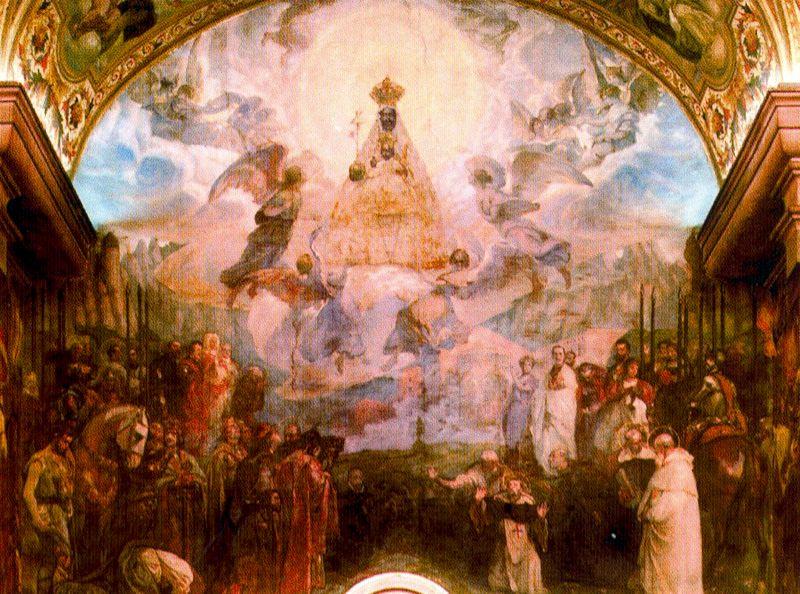 The Virgin Of Montserrat Accompanied By The Saints And Kings Who Have Visited — José Mongrell Torrent