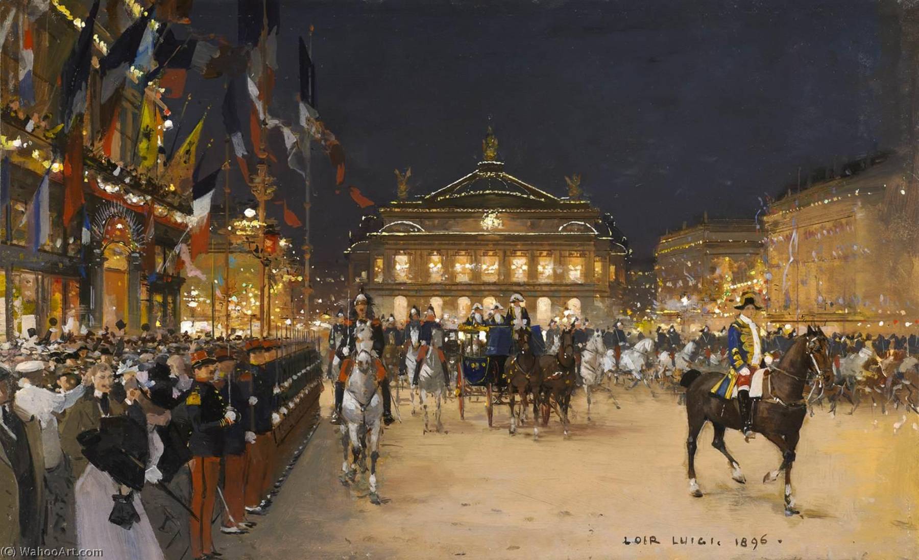 The Outing Of The Russian Emperor To The Opera Gala In Paris — Dit Luigi Loir Aloys François Joseph Loir