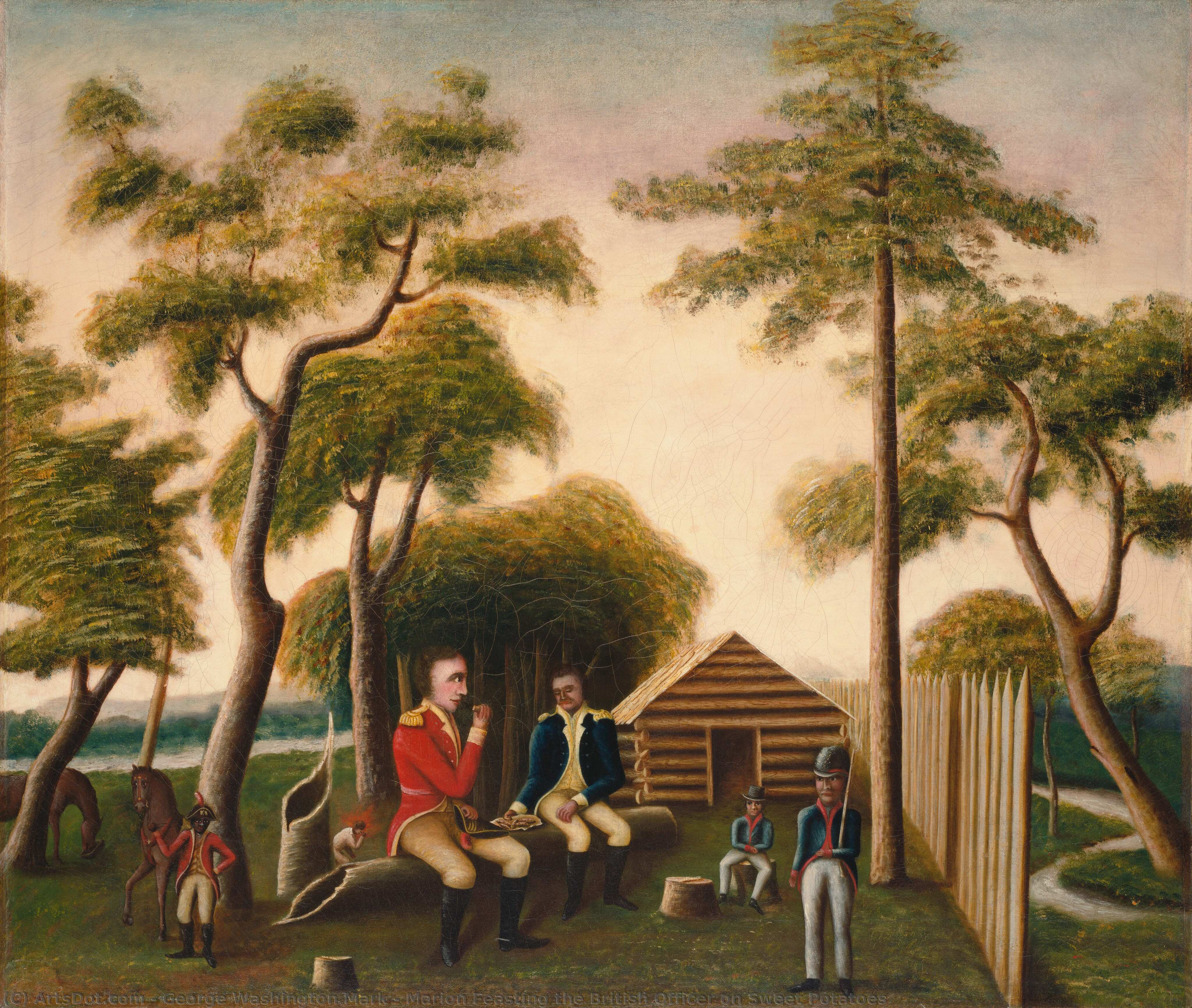 Marion Feasting The British Officer On Sweet Potatoes — George Washington Mark