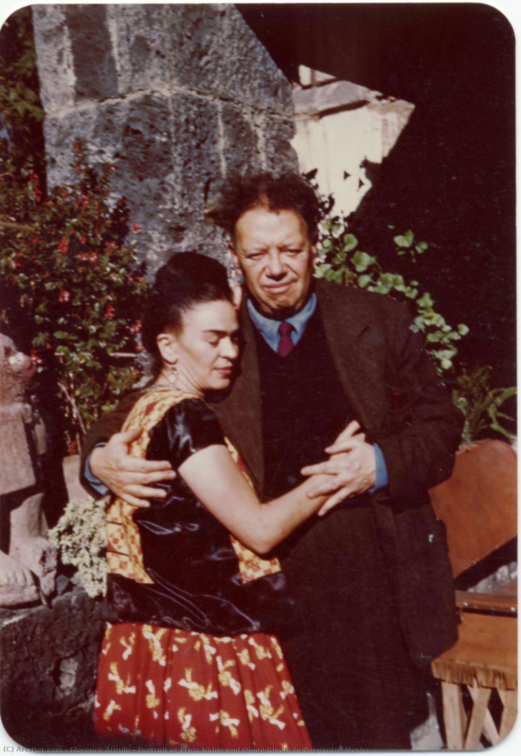 Portrait Von Frida Kahlo Und Diego Rivera In Coyoacán, Mexiko — Florence Arquin