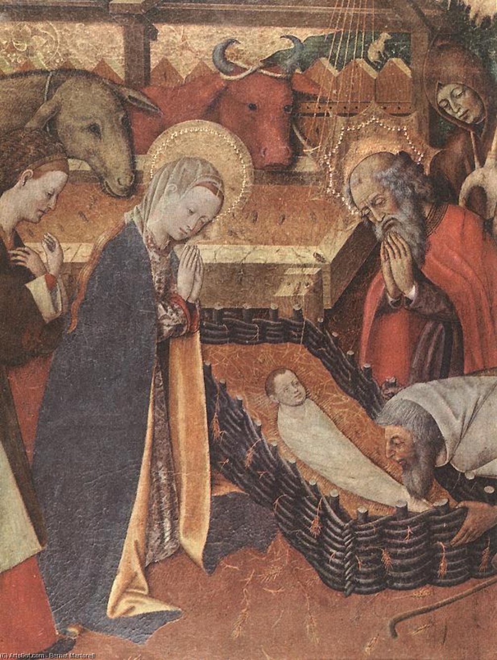 The Nativity (detail) — Bernat (bernardo) Martorell