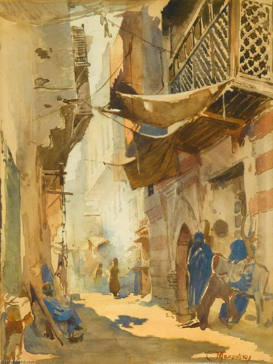 Street Scene In Cairo — Konstantin Yegorovich Makovsky