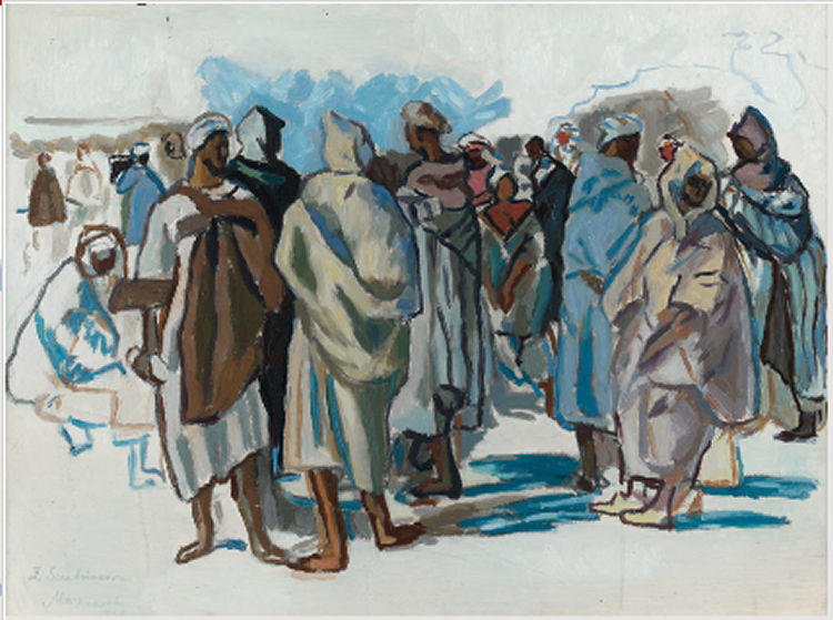 Market In Marrakesh — Zinaida Serebriakova