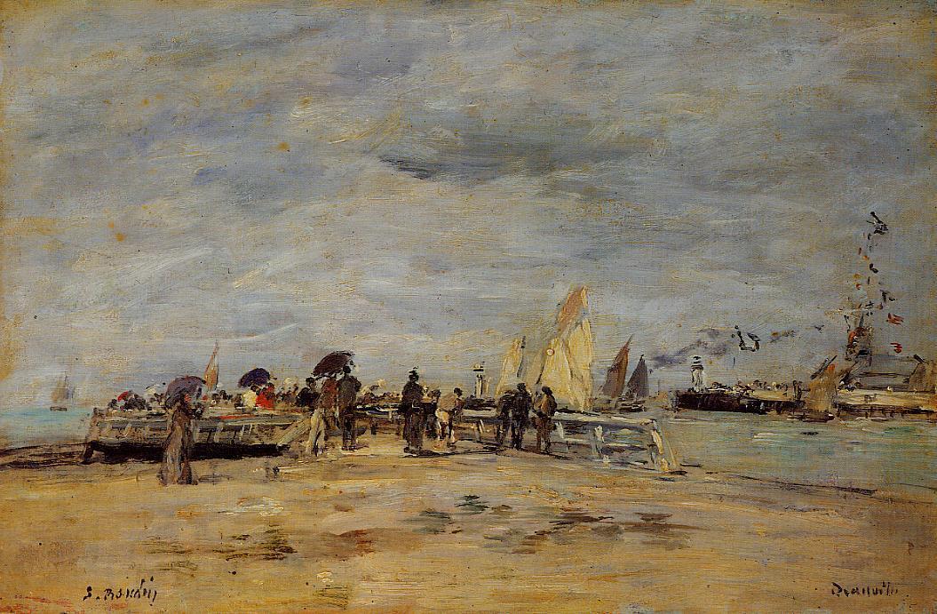 Deauville, The Jetty — Eugène Louis Boudin
