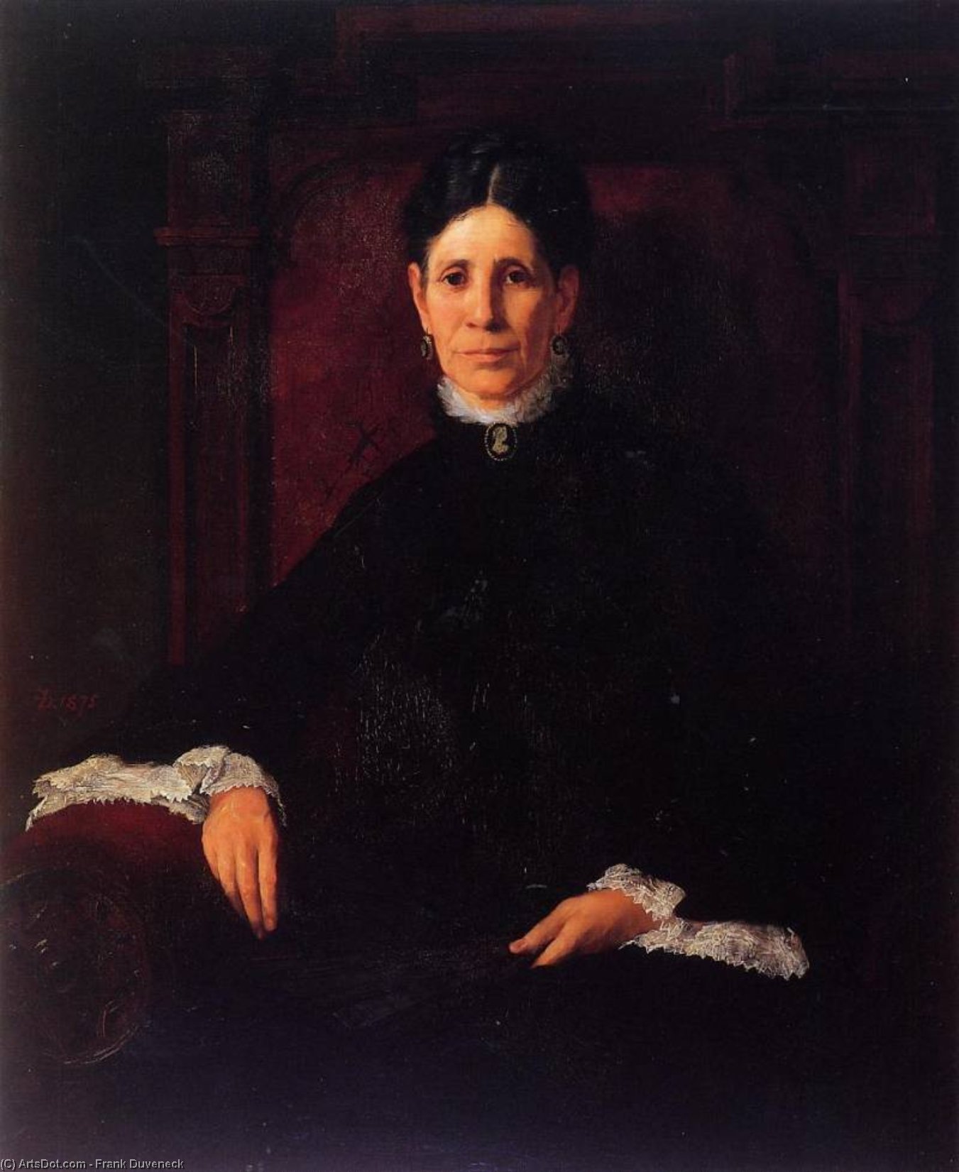 Portrait Of Frances Schillinger Hinkle — Frank Duveneck