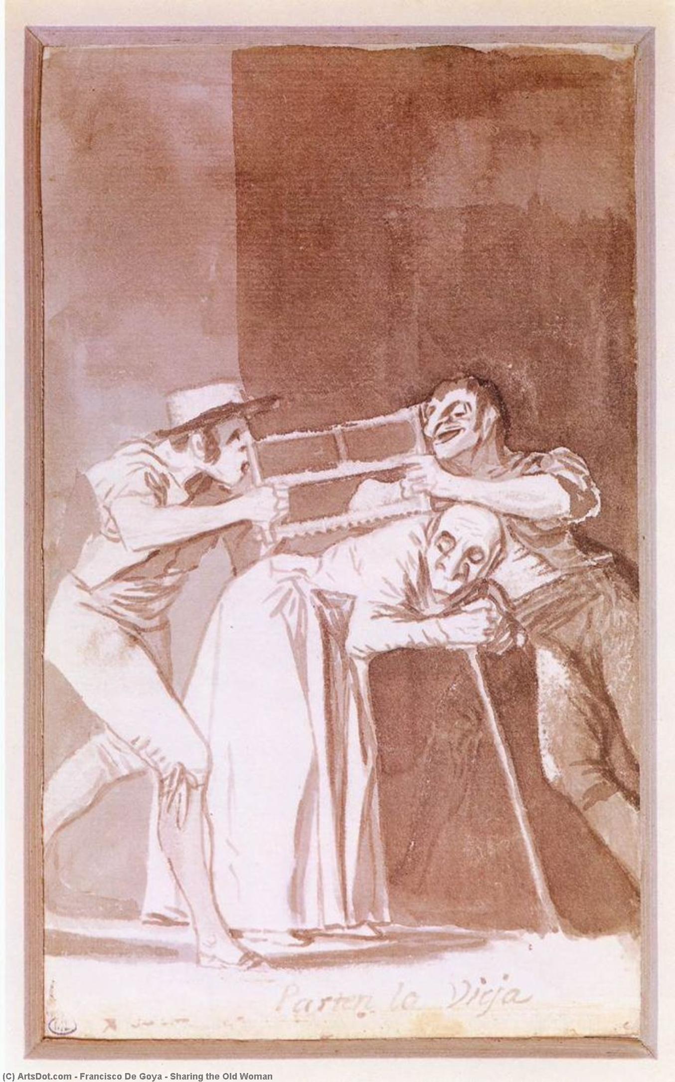 Sharing The Old Woman — Francisco José De Goya Y Lucientes