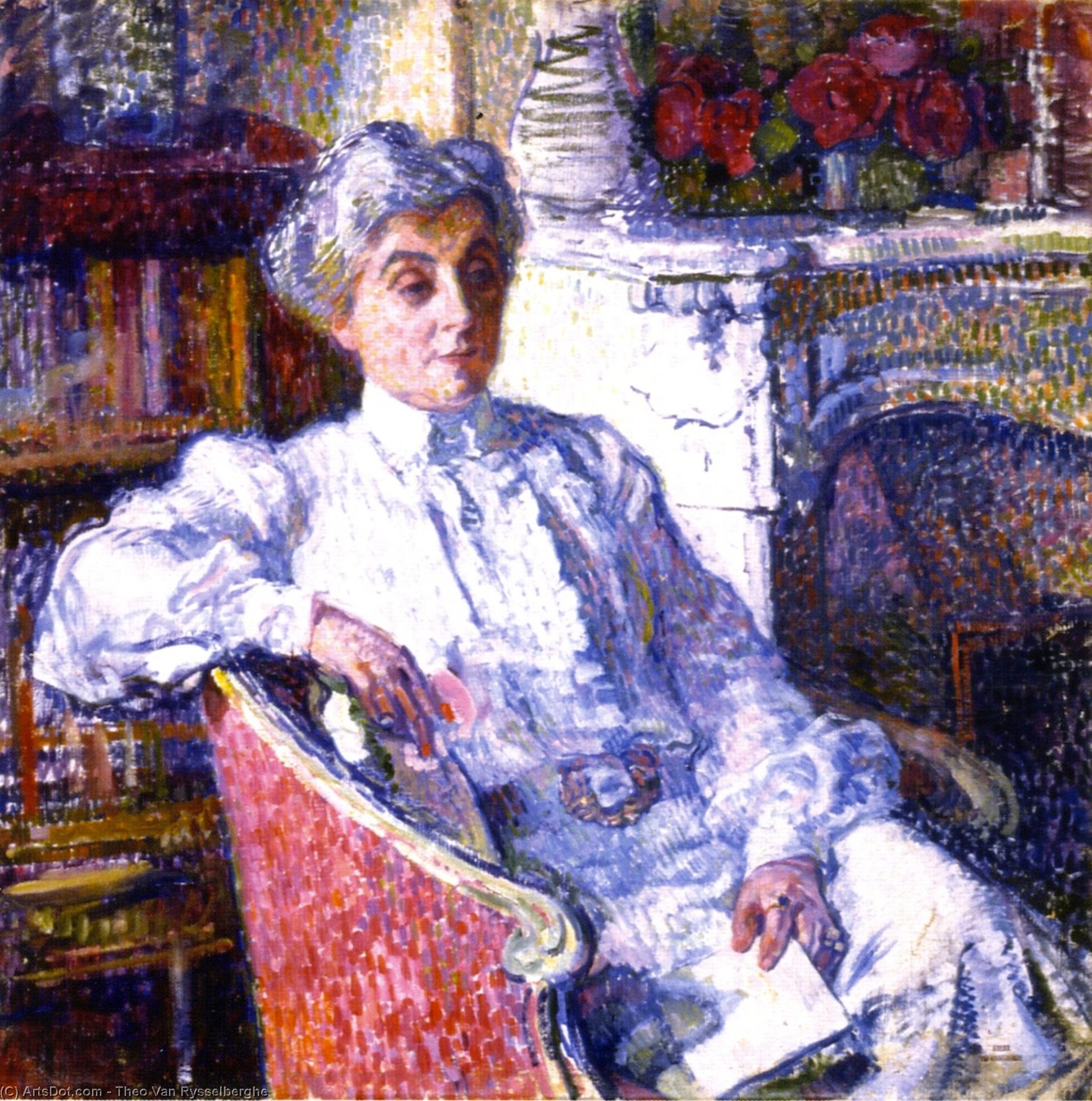 Maria Van Rysselberghe In Front Of The Fire — Theo Van Rysselberghe
