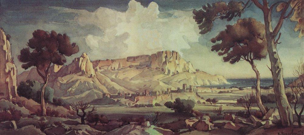 Town In The Valley — Konstantin Fyodorovich Bogaevsky
