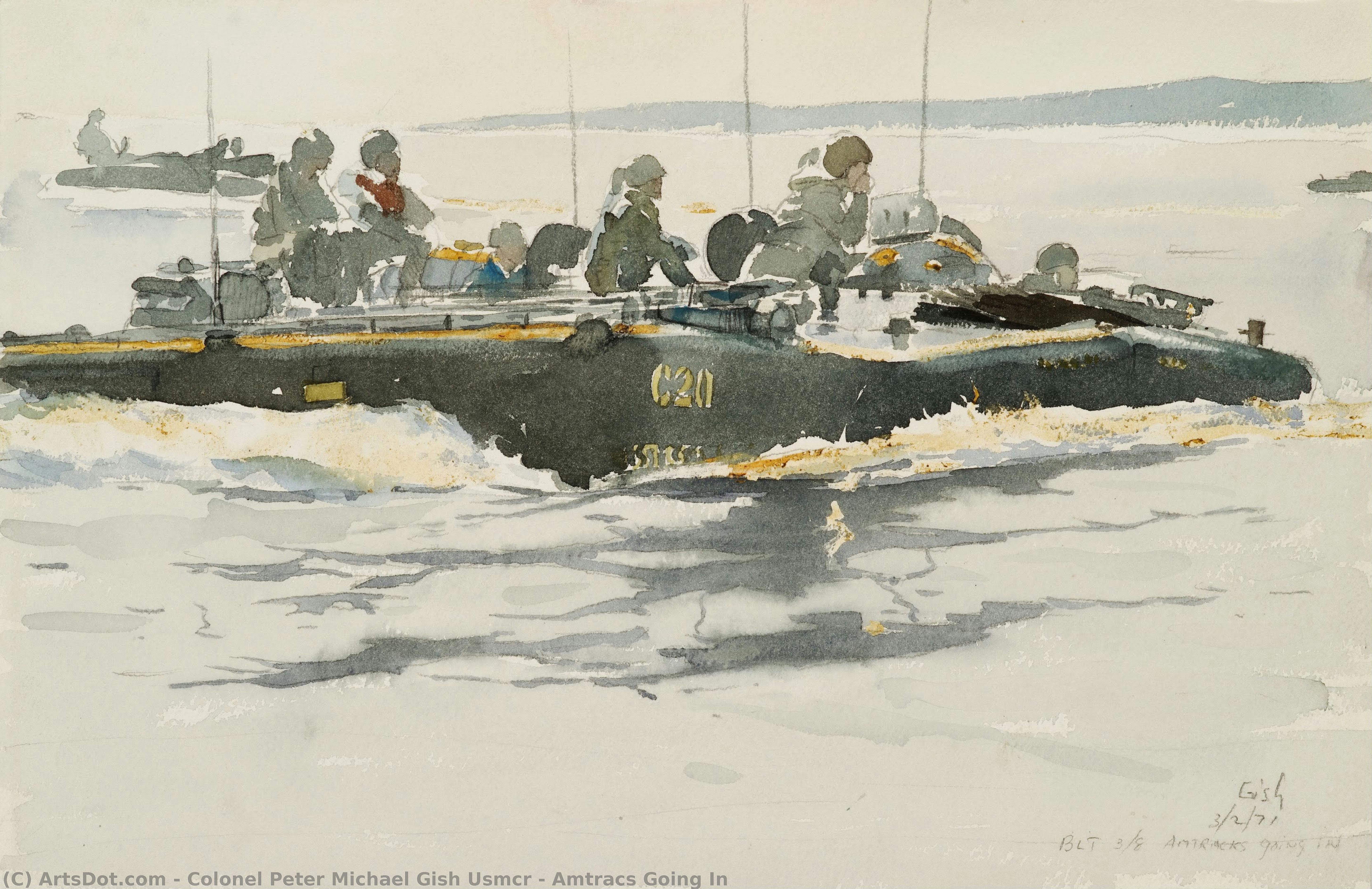 Amtracs Going In — Colonel Peter Michael Gish Usmcr