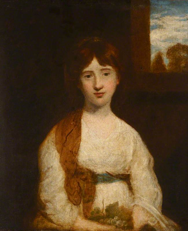 'reflection' A Seated Girl With A Bunch Of Grapes — Sir Joshua Reynolds