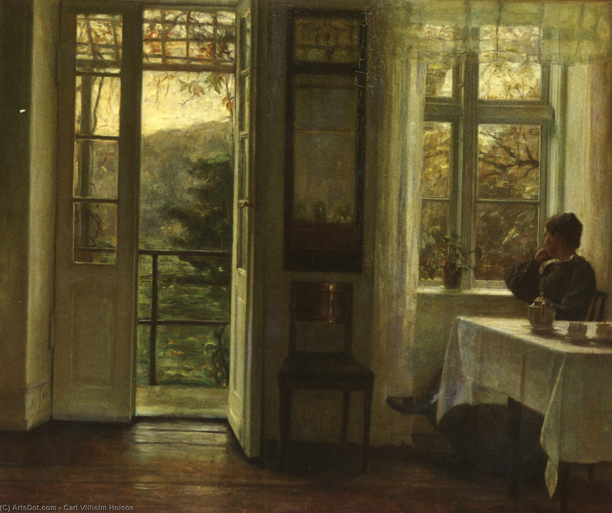 At The Window — Carl Vilhelm Holsoe