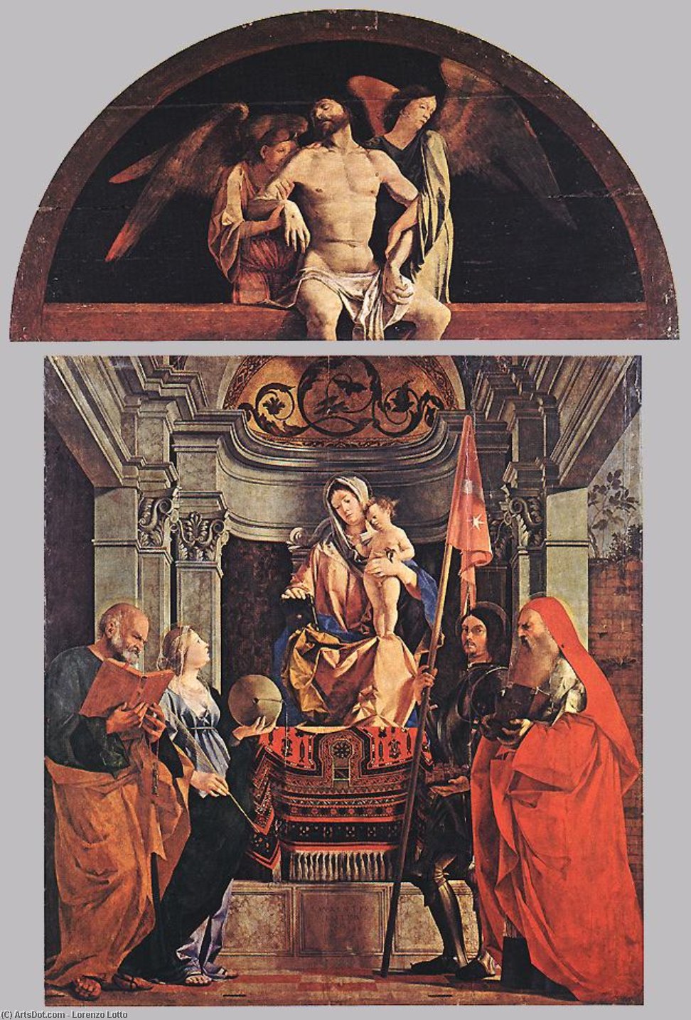 Madonna And Child With Sts Peter Christine Liberale And Jerome — Lorenzo Lotto