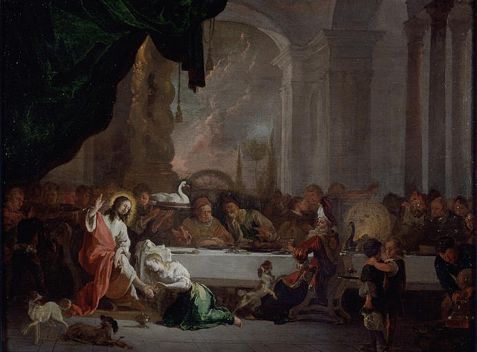 Le Repas Chez Simon — Abraham Hondius Danielsz