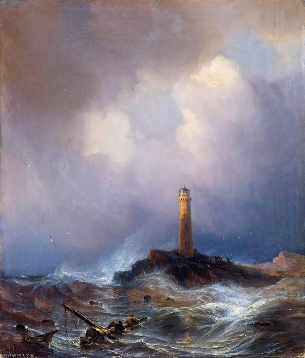 Lighthouse In Brittany — Jean Antoine Théodore De Gudin
