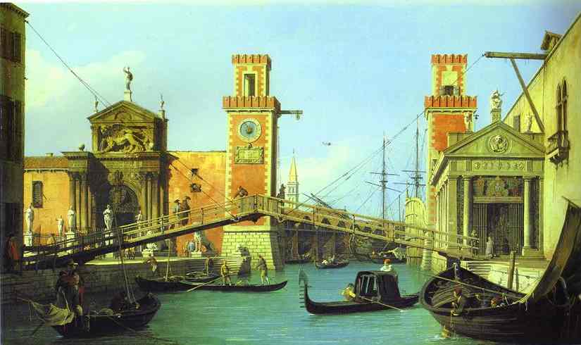 The Arsenal - The Water Entrance — Canaletto