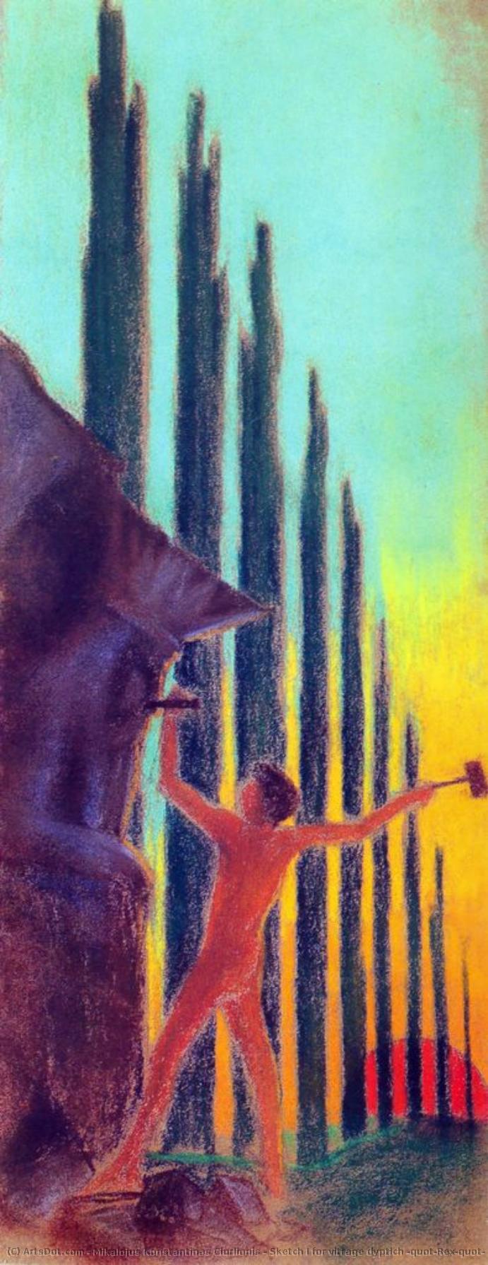 Sketch I For Vitrage Dyptich "rex" — Mikalojus Konstantinas Čiurlionis