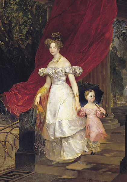 A Portrait Of Grand Duchess Elena Pavlovna And Her Daughter Maria — Karl Pavlovich Bryullov