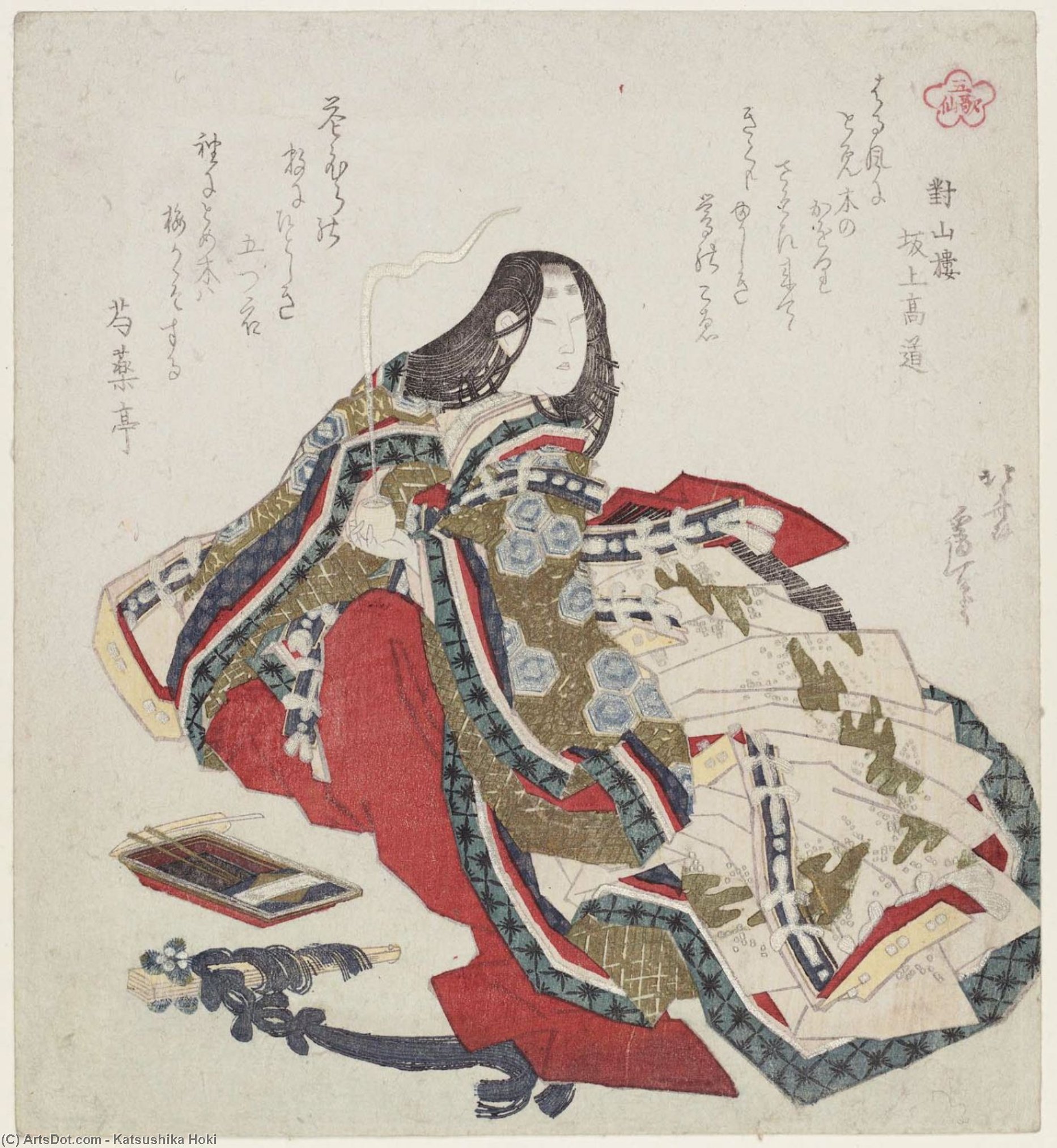 From The Series Five Poetic Immortals (gokasen) — Katsushika Hokusai