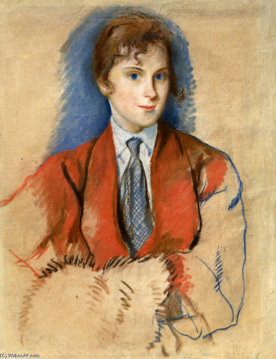 Girl With Tie — Zinaida Serebriakova