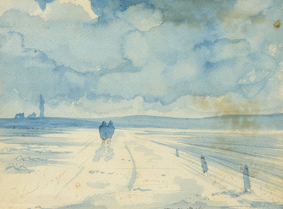 Italy A Wet Evening On Route (1946) - (65) — Edward Seago