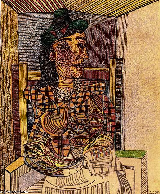 Porträt Von Dora Maar Sitzend — Pablo Picasso