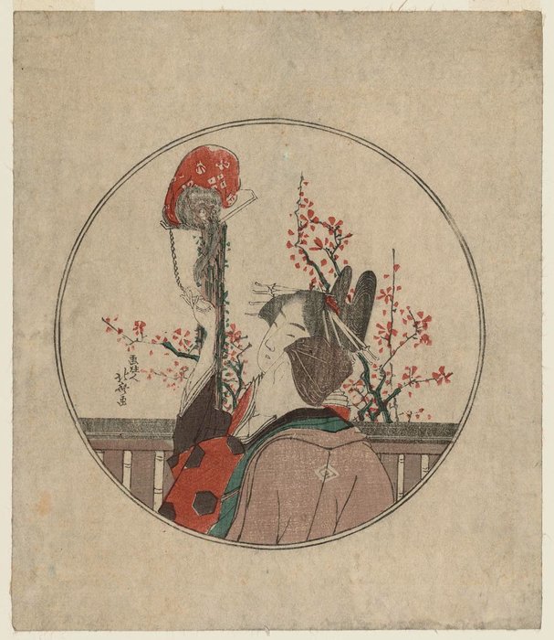 遊女と客と猿 — 葛飾北斎 (katsushika Hokusai)