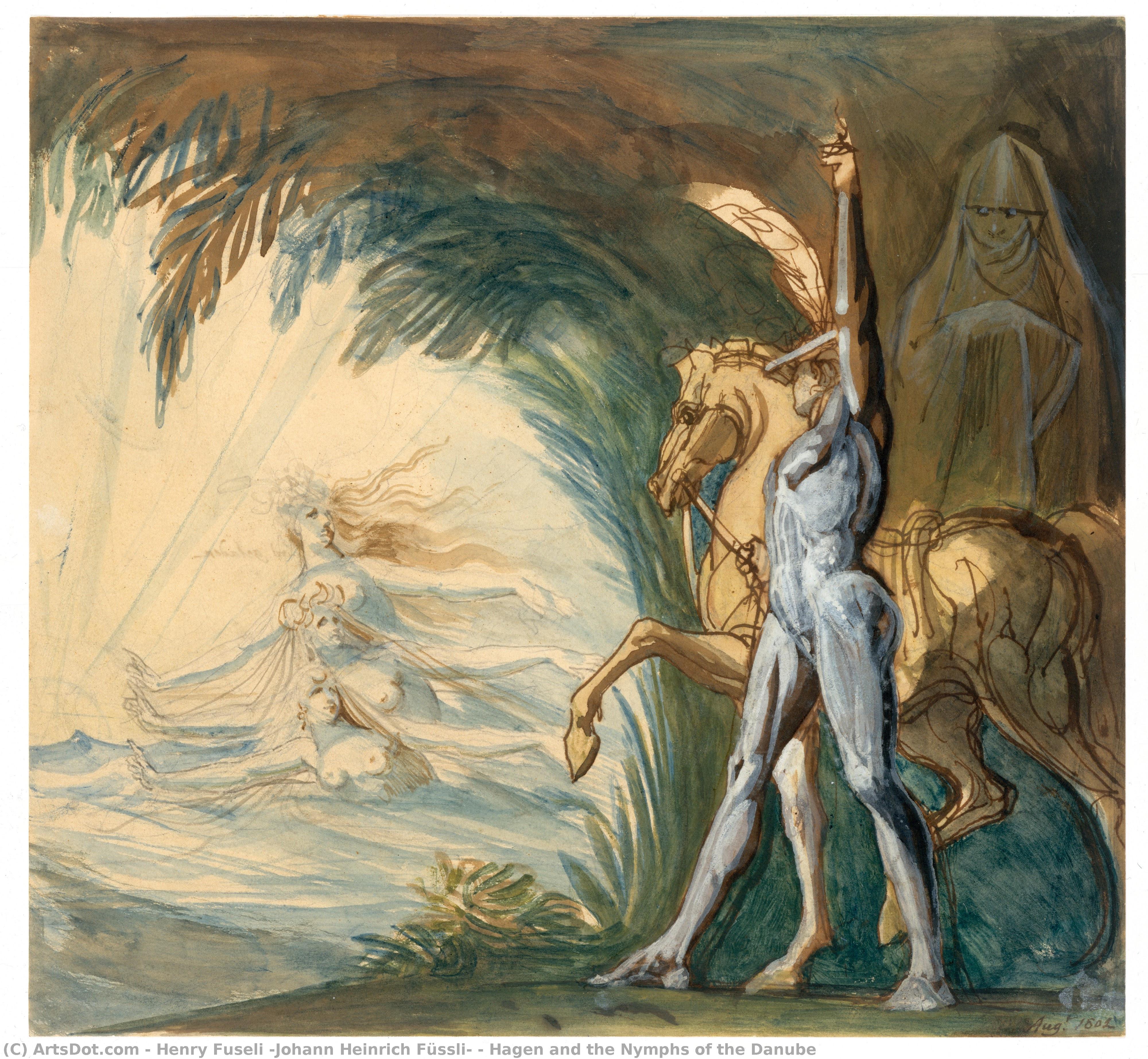 Hagen And The Nymphs Of The Danube — Johann Heinrich Füssli
