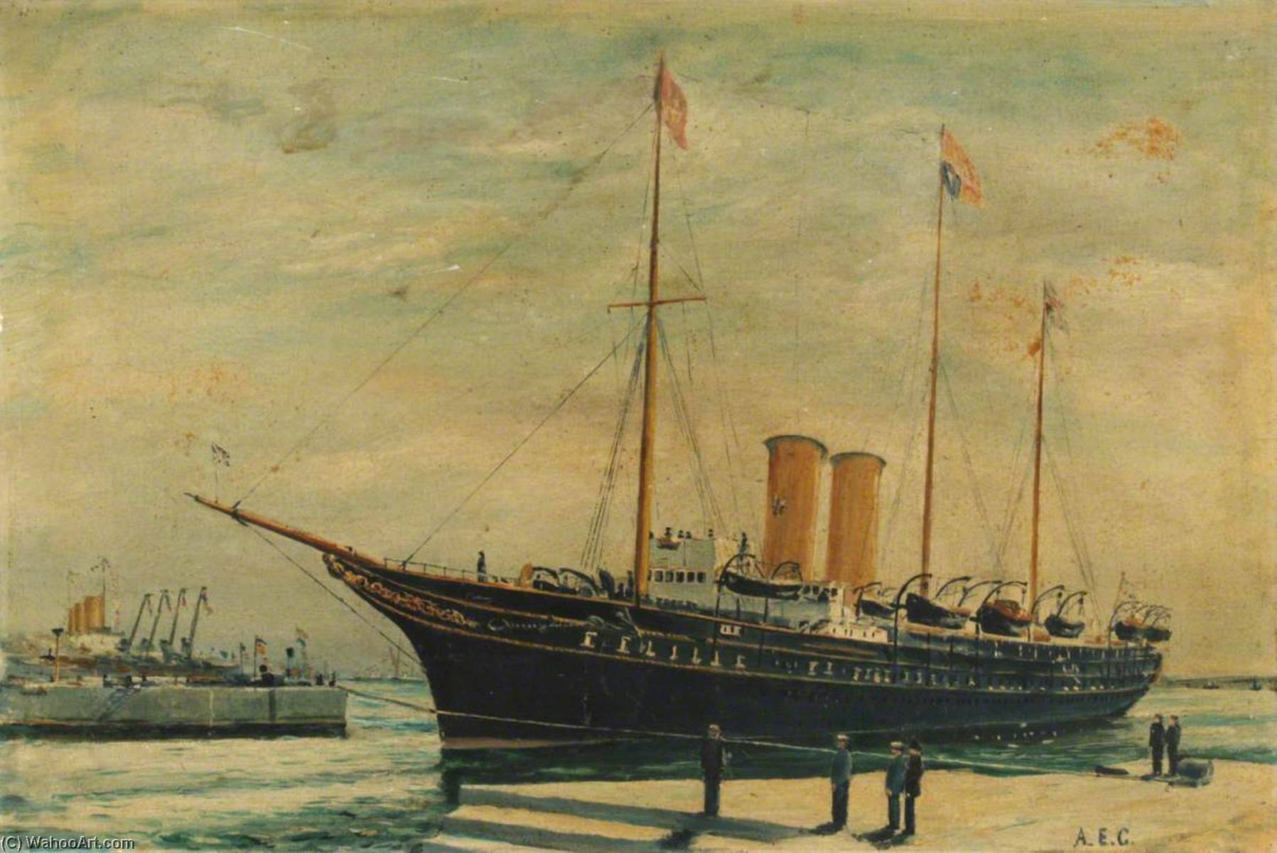 'hmy Victoria Albert' Entering King George V Dock, Southampton — Arthur Cozens