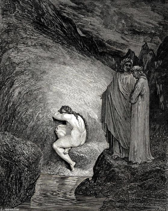 Die Hölle, Canto 30, Verse 38-39. " Das Ist Die Alte Seele Der Verwiderten Myrrha," — Paul Gustave Doré