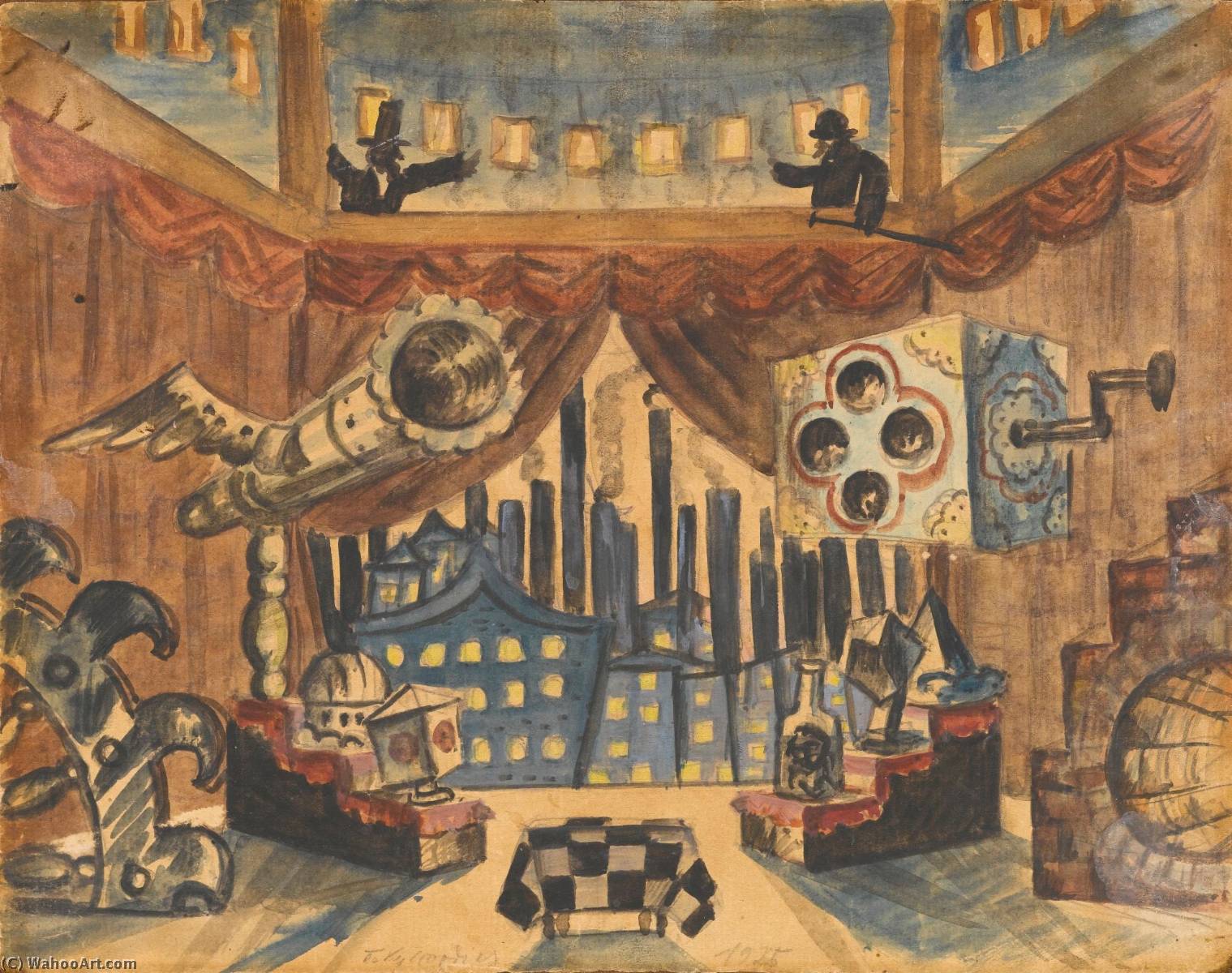 England. Stage Design For The Flea — Boris Mikhailovich Kustodiev