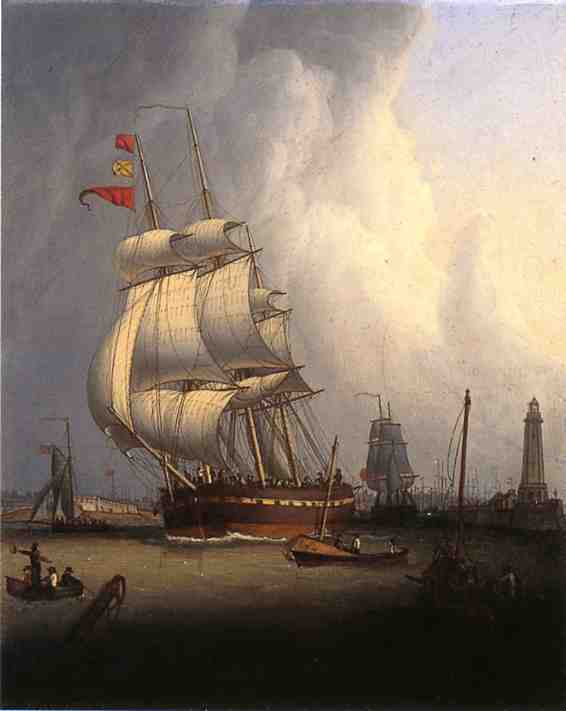 Ships Leaving Boston Harbor — Robert W. Salmon