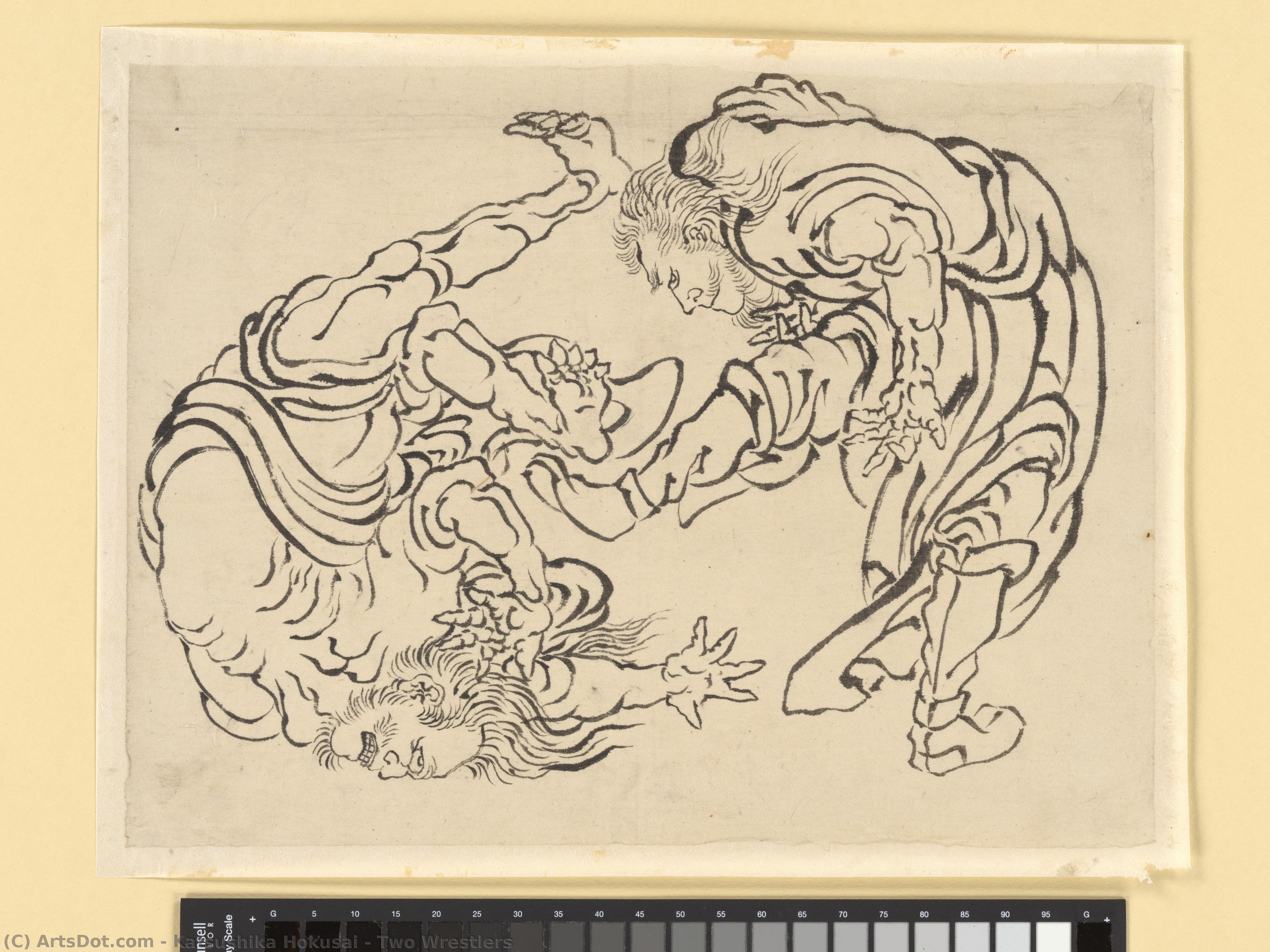 Zwei Kämpfer — Katsushika Hokusai