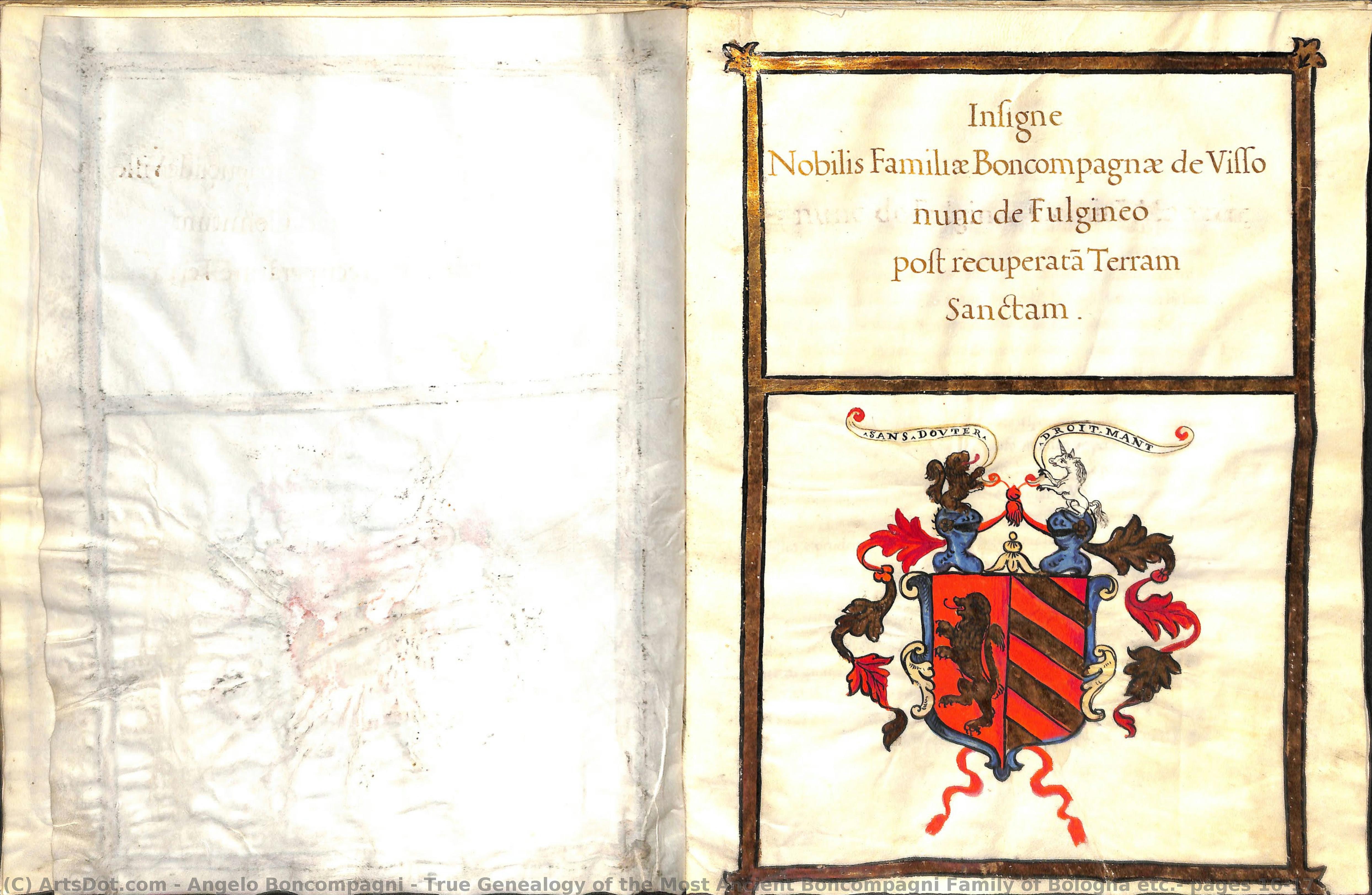 True Genealogy Of The Most Ancient Boncompagni Family Of Bologna Etc.: Pages 16-17 — Angelo Boncompagni